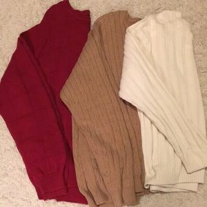 Men’s Lot of 3 Dressy Sweaters Size L Izod & Chaps